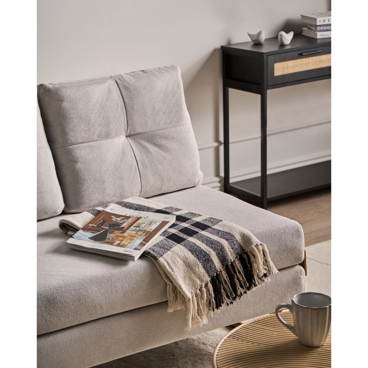 Sofa rozkładana dla 2 osób JERSLEV Złamana biel