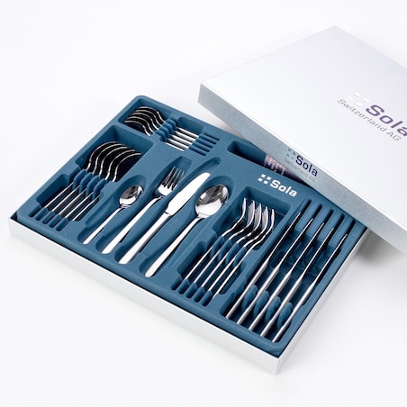 Sztućce Delmas komplet dla 6 osób 24 części, 44 x 33 x 4,5 cm