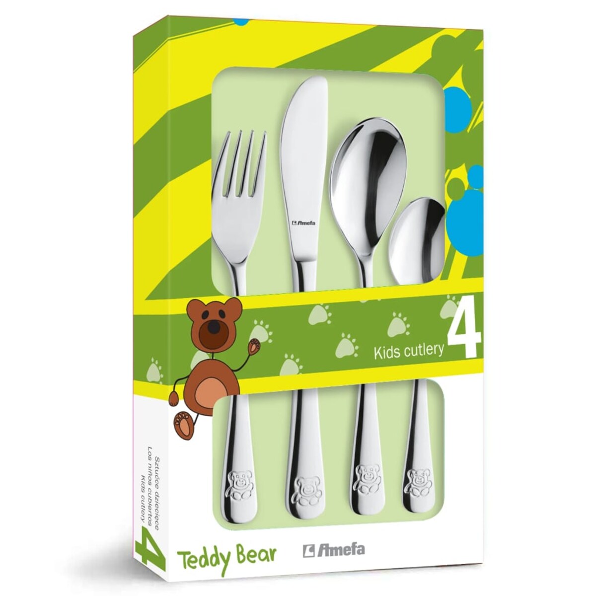 Amefa 4-częściowy zestaw sztućców dla dzieci Teddy