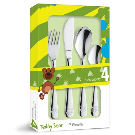 Amefa 4-częściowy zestaw sztućców dla dzieci Teddy