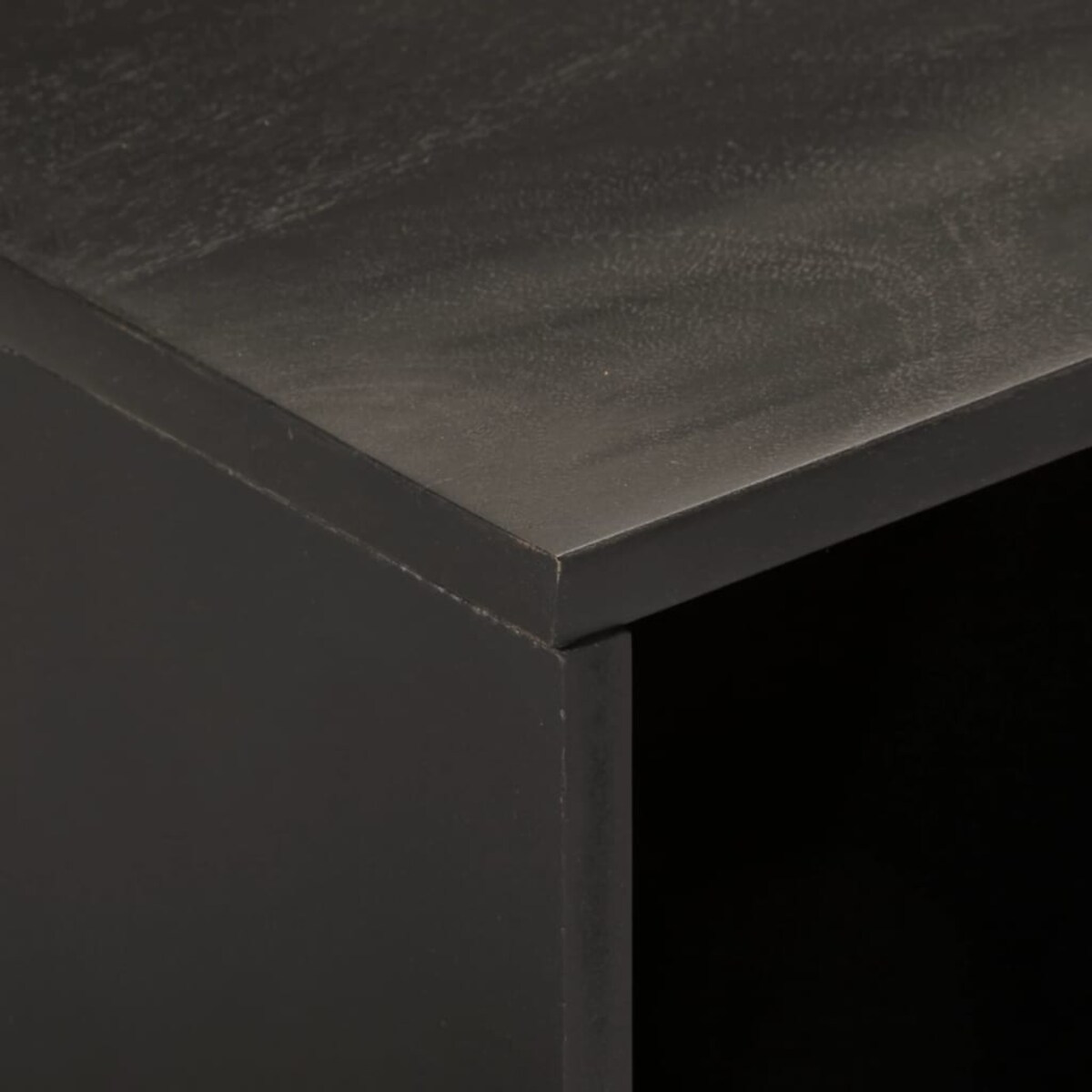 vidaXL Szafka pod telewizor, czarna, 80x31x46 cm, lite drewno mango