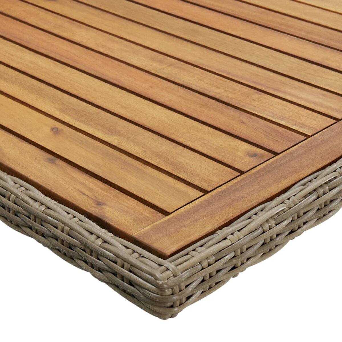 vidaXL Stół ogrodowy, brązowy, 200x100x74 cm, rattan PE