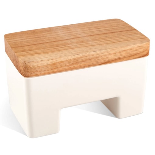 Maselniczka na wodę z drewnianą pokrywą