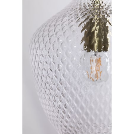 Lampa wisząca złota ze szklanym kloszem Yulen