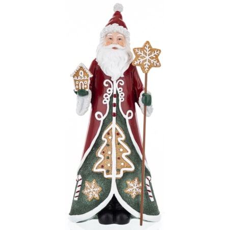 Figurka - Mikołaj z piernikowymi ozdobami 34x15 cm