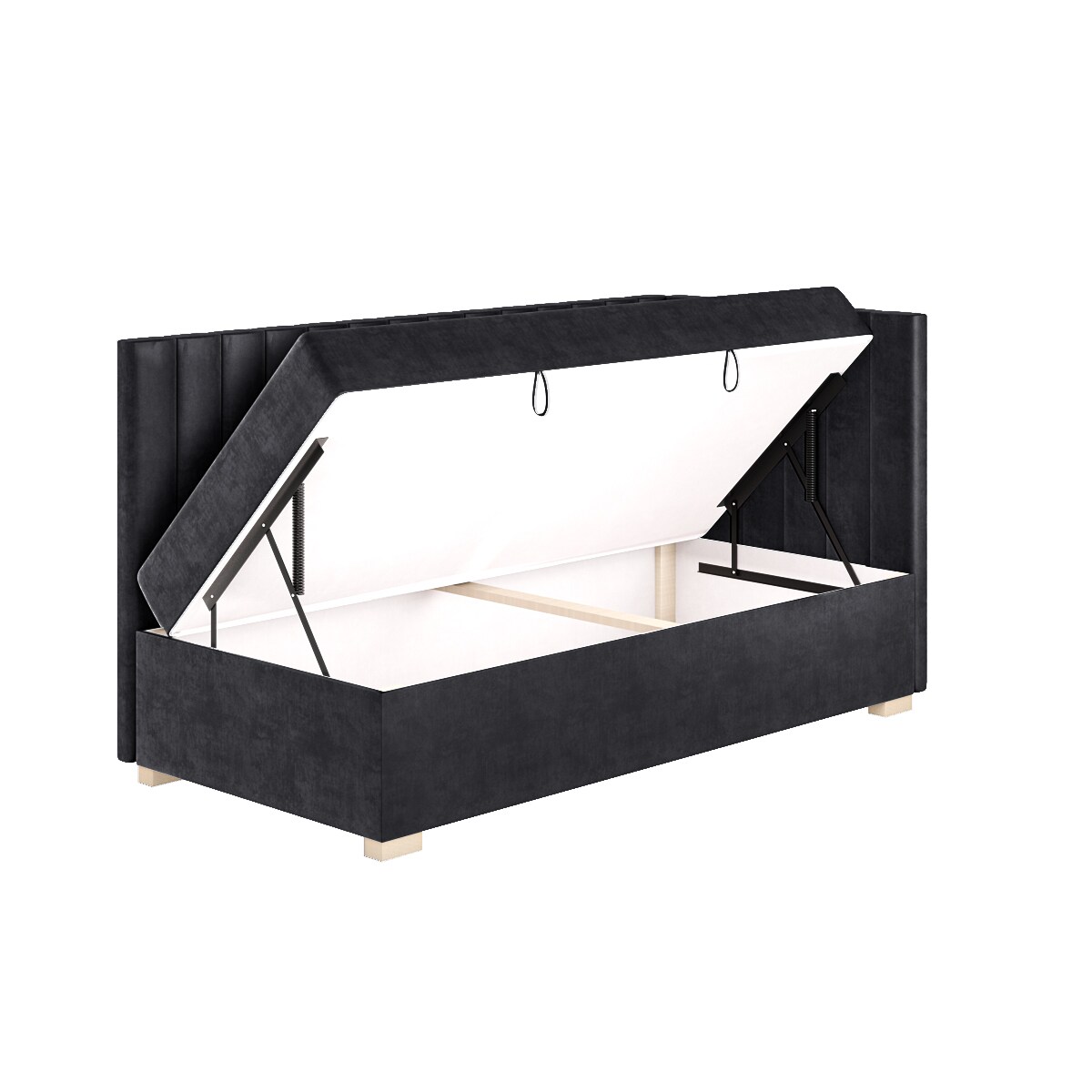 Mesonica Łóżko Snugi, linie granatowe, 90x200, Prawostronne