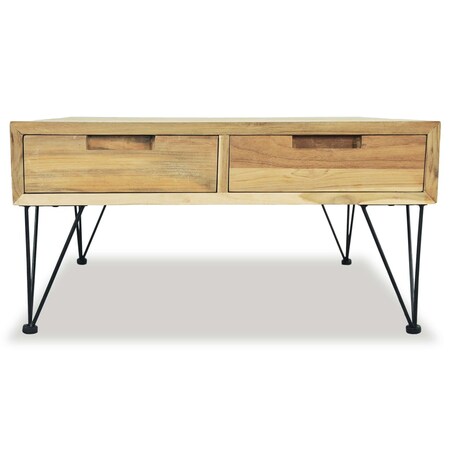 vidaXL Stolik kawowy, 80 x 80 x 40 cm, lite drewno tekowe