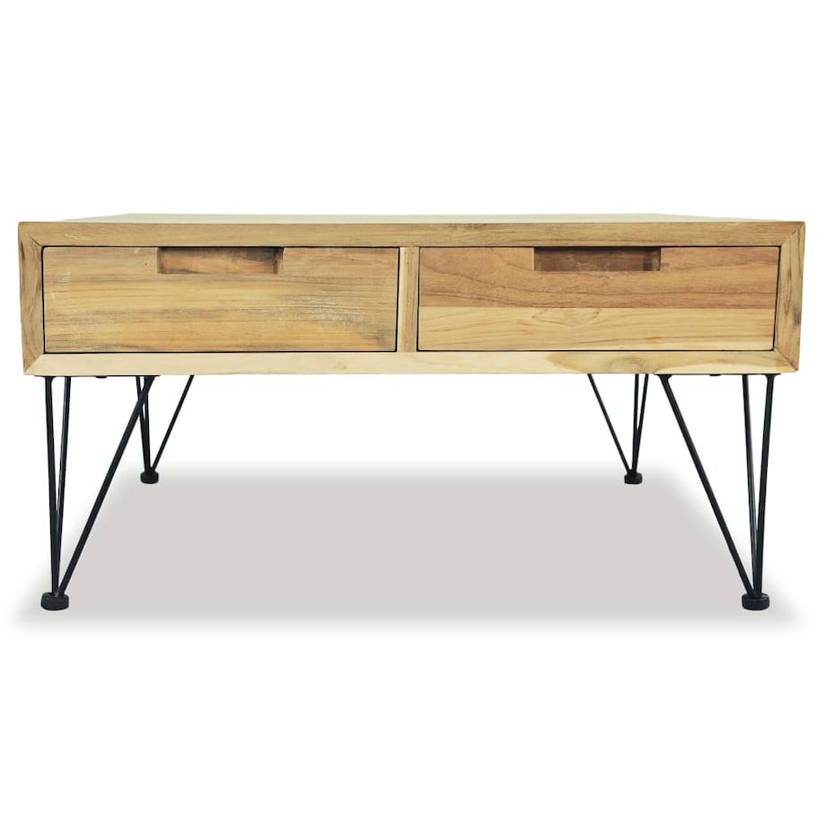 vidaXL Stolik kawowy, 80 x 80 x 40 cm, lite drewno tekowe