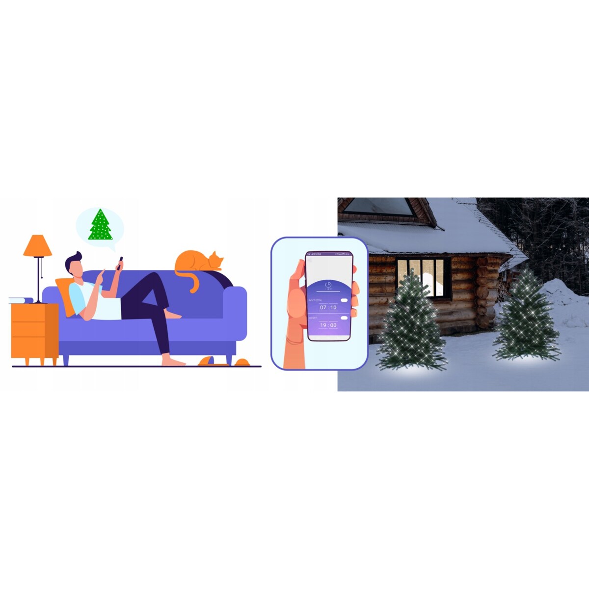 Inteligentne Lampki Led 200 Diod Białe - Sterowanie Aplikacją Na Telefonie