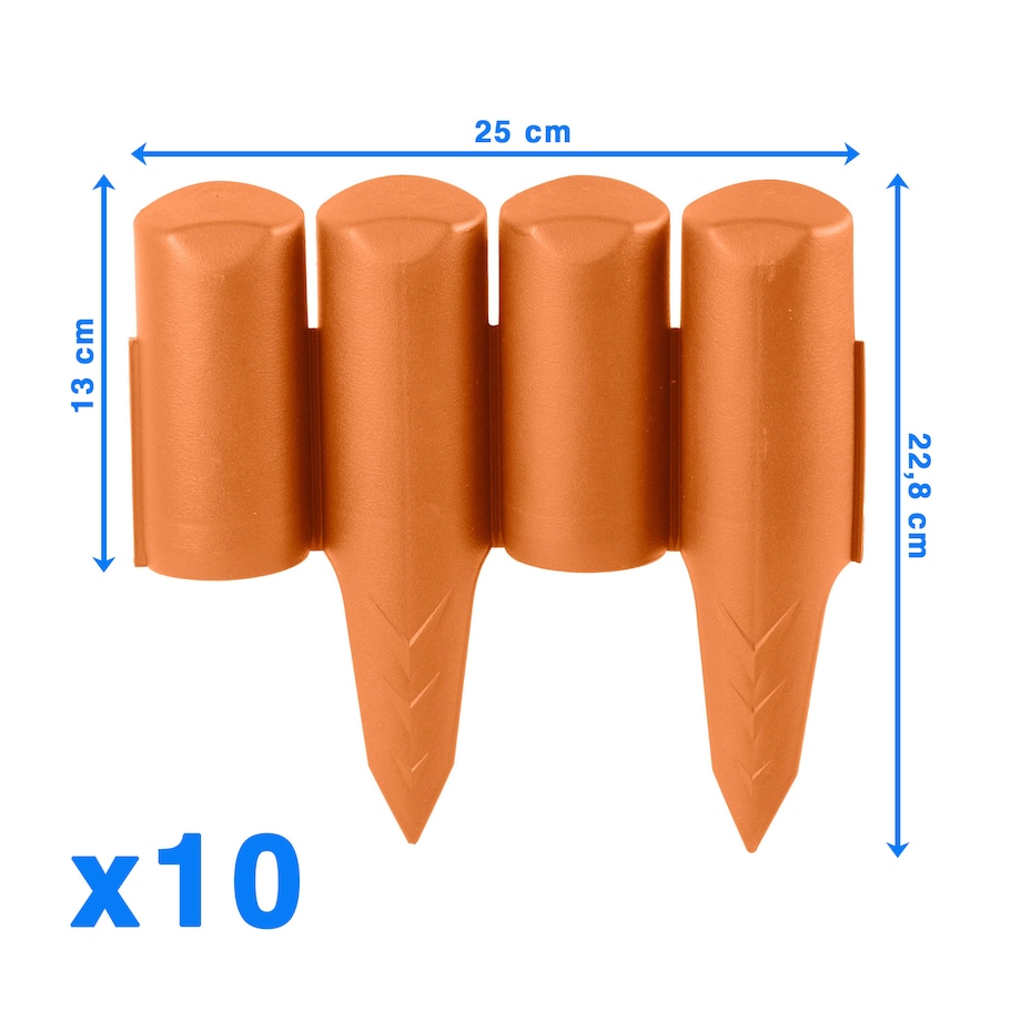 Płotek Ogrodowy 2,5 M Obrzeże Trawnikowe Palisada Terakota