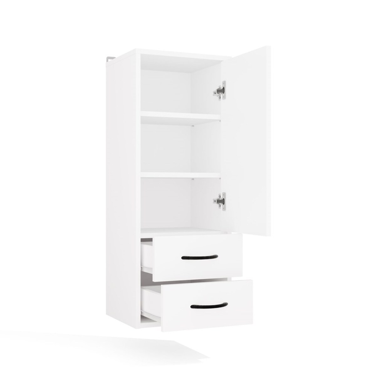 Szafka Łazienkowa Wisząca NINA W1D2S BIAŁY 2 Szuflady 3 Pólki