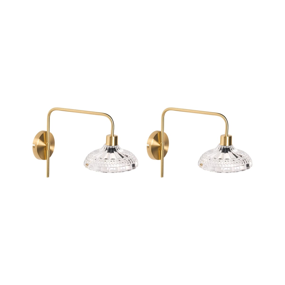 Zestaw 2 lamp ściennych MOLINO Metal Złoty