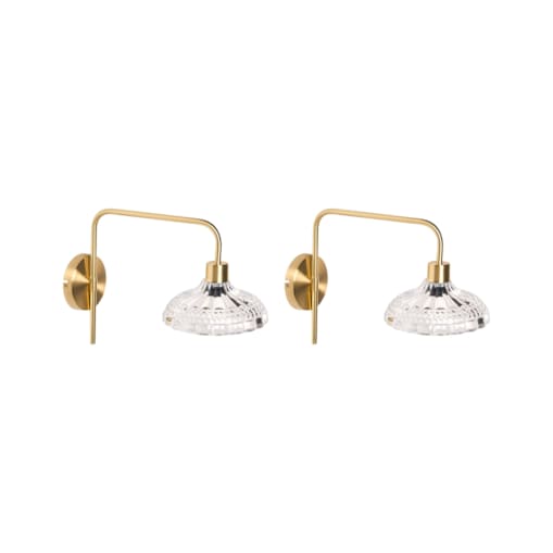 Zestaw 2 lamp ściennych MOLINO Metal Złoty