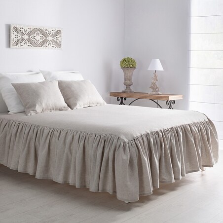 Narzuta na łóżko 160x200 frilly warm gray 160x210