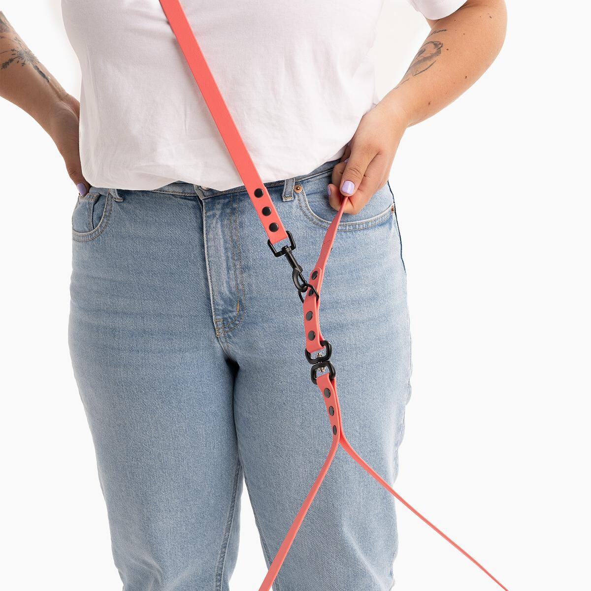 Smycz przepinana dla 2 psów BioThane® - Szerokość taśmy: 19mm