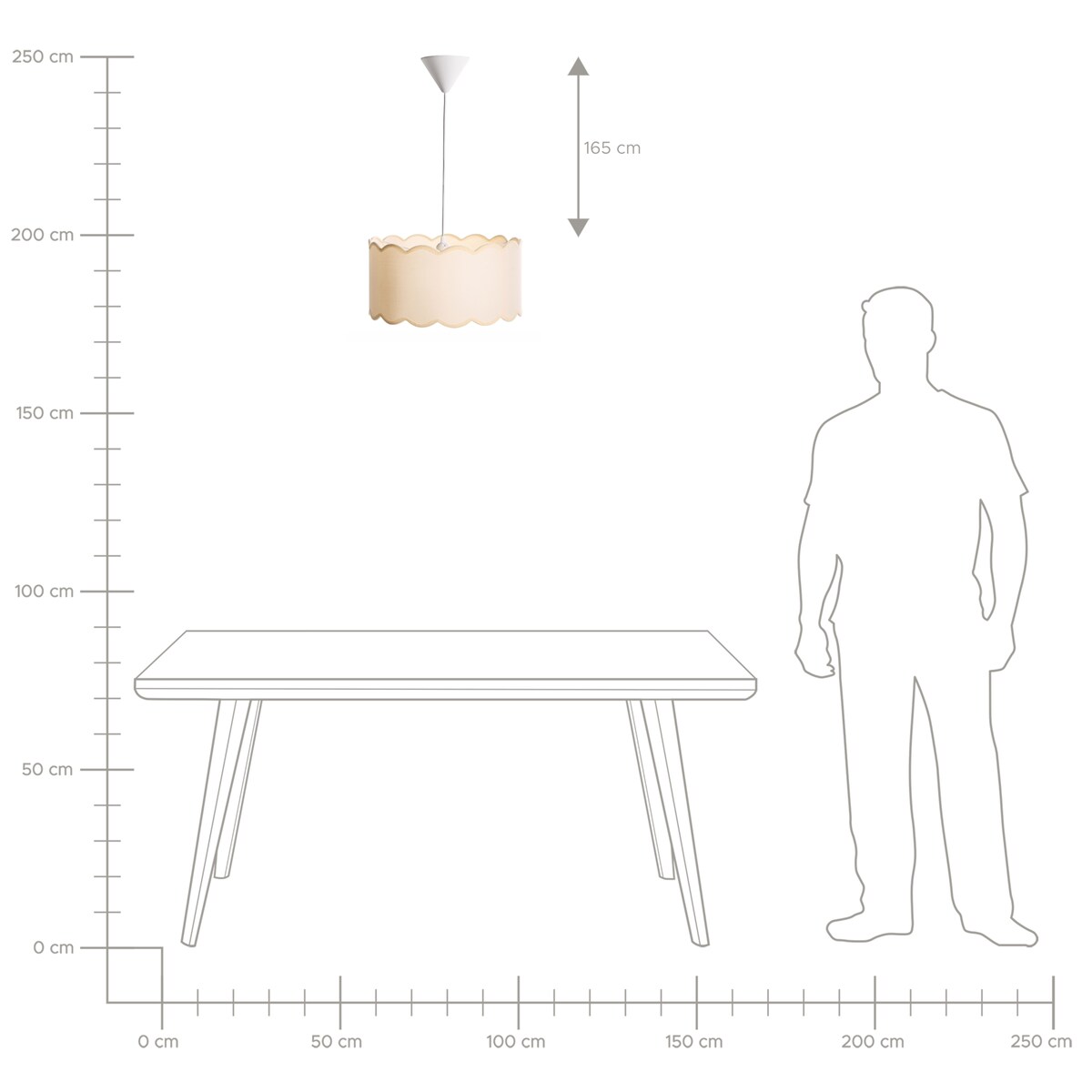 Lampa wisząca GAIREZI Metal Biały/ beżowy