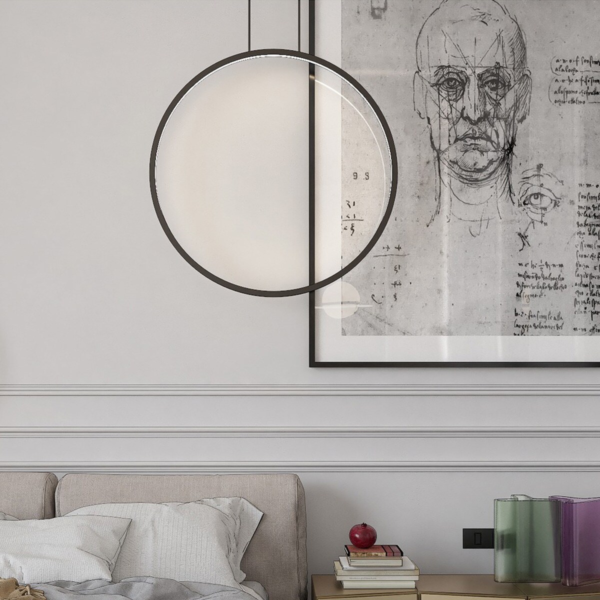 Lampa sufitowa wisząca Light Prestige Mirror czarny LED CCT 3000, 4000, 6000 (regulowana) 1 szt.