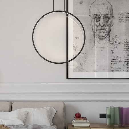Lampa sufitowa wisząca Light Prestige Mirror czarny LED CCT 3000, 4000, 6000 (regulowana) 1 szt.