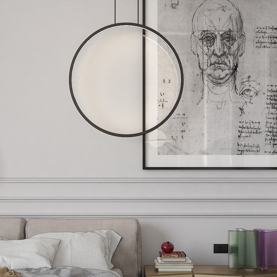 Lampa sufitowa wisząca Light Prestige Mirror czarny LED CCT 3000, 4000, 6000 (regulowana) 1 szt.