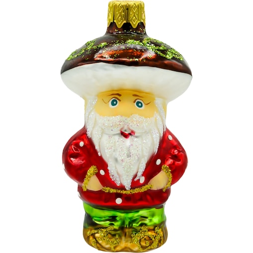 Bombka choinkowa: Krasnal z Kapeluszem Grzyba