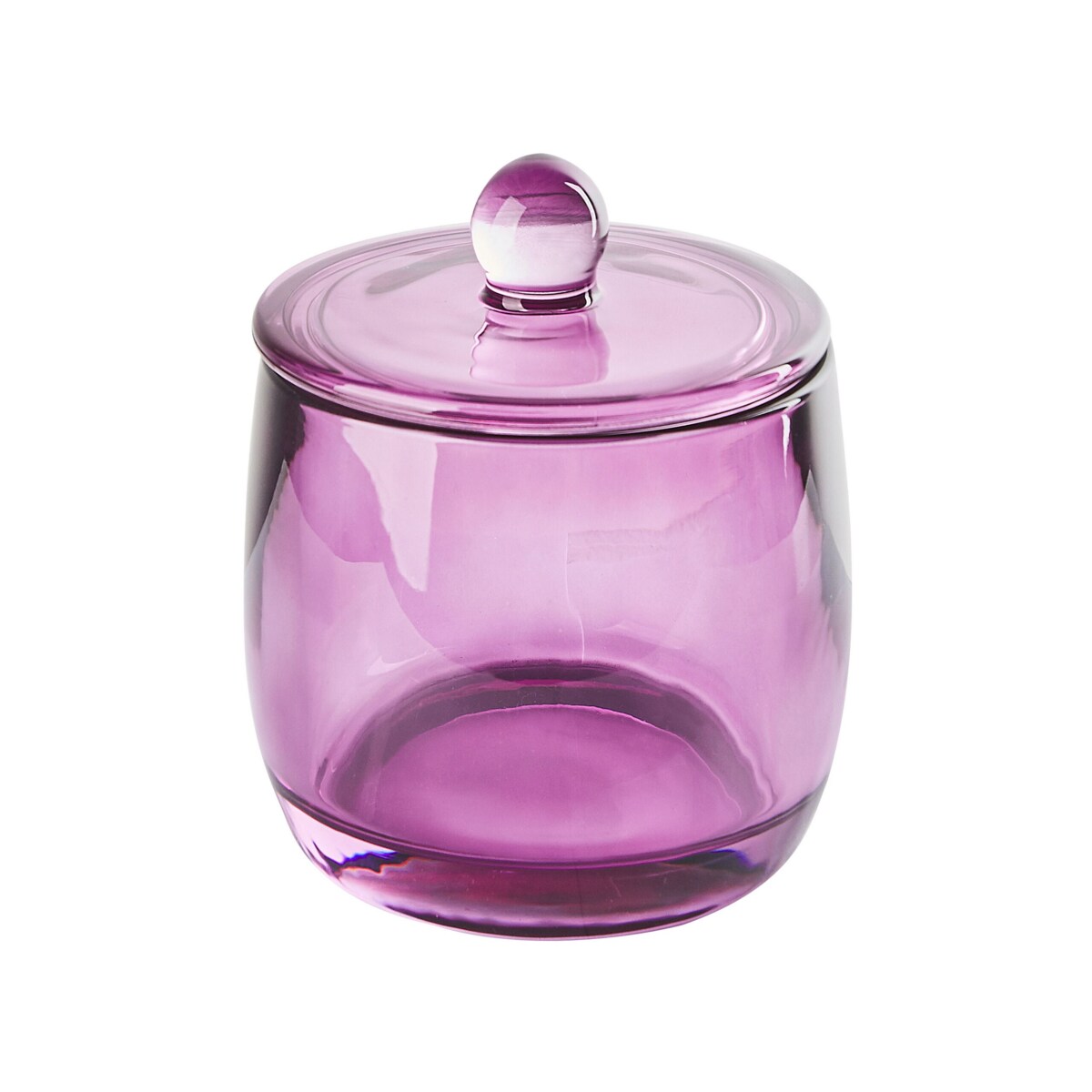 4-częściowy zestaw akcesoriów łazienkowych szklany fioletowy ROANA