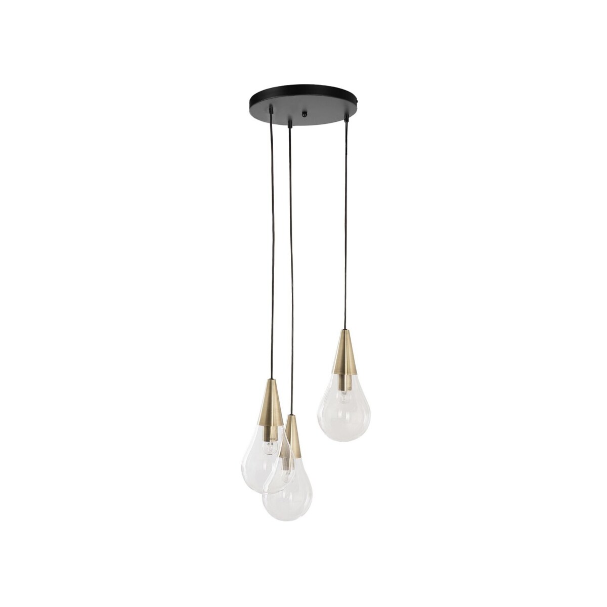 Lampa wisząca 3-punktowa mosiężna VESLE