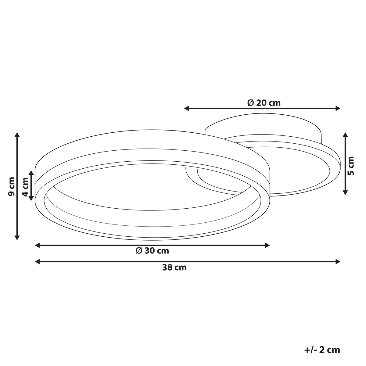 Lampa sufitowa LED GLYDE Metal Złoty