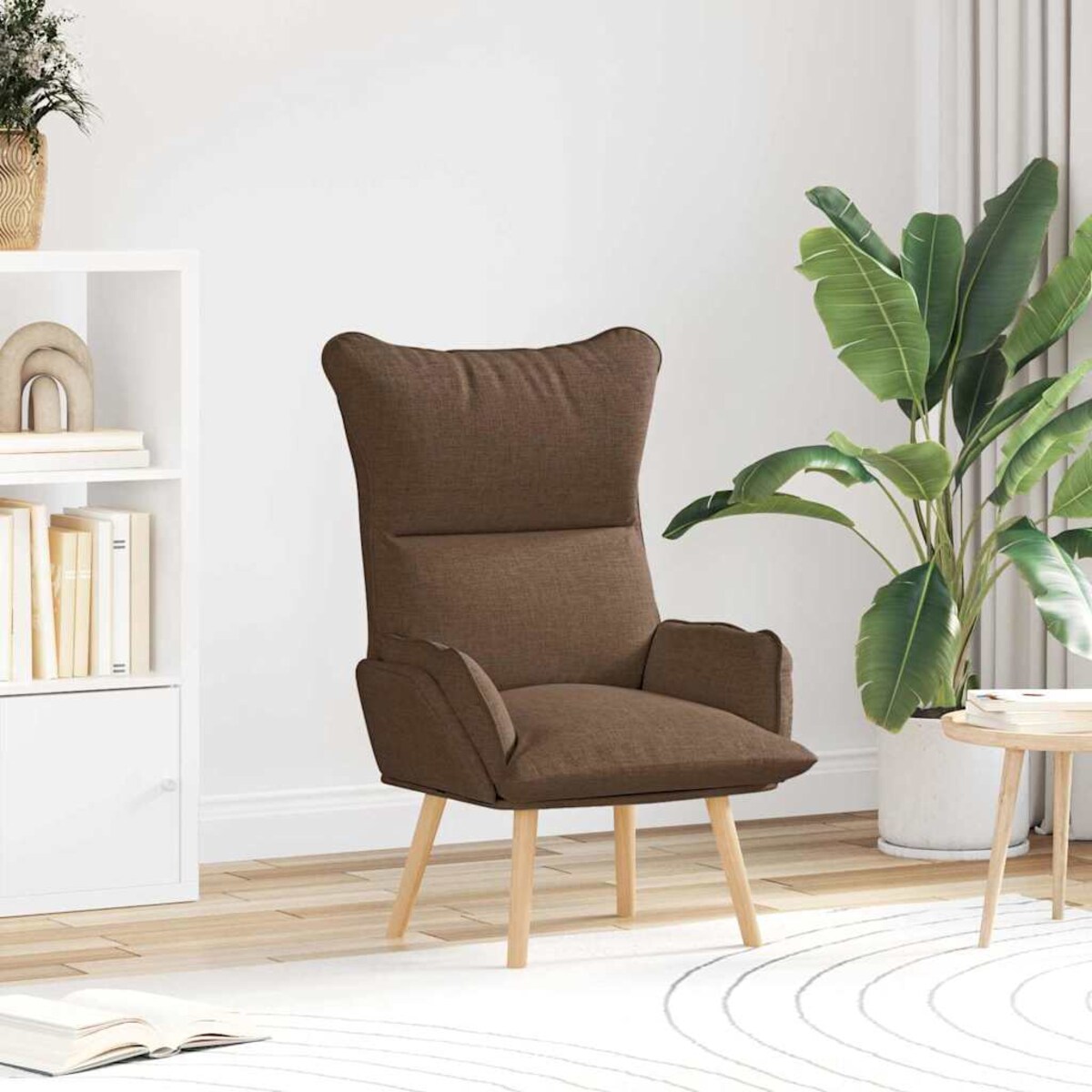 vidaXL Fotel relaksacyjny Brązowy 69 x 74 x 93 cm tkanina