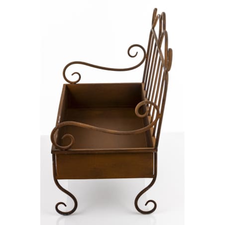 Kwietnik metalowy ozdobna ławeczka 44x48x25 cm PANCHINA