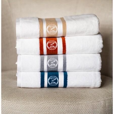 Ręcznik kąpielowy 160 x 100 cm (beżowy) Monogram Linea OFFICINE Monogram