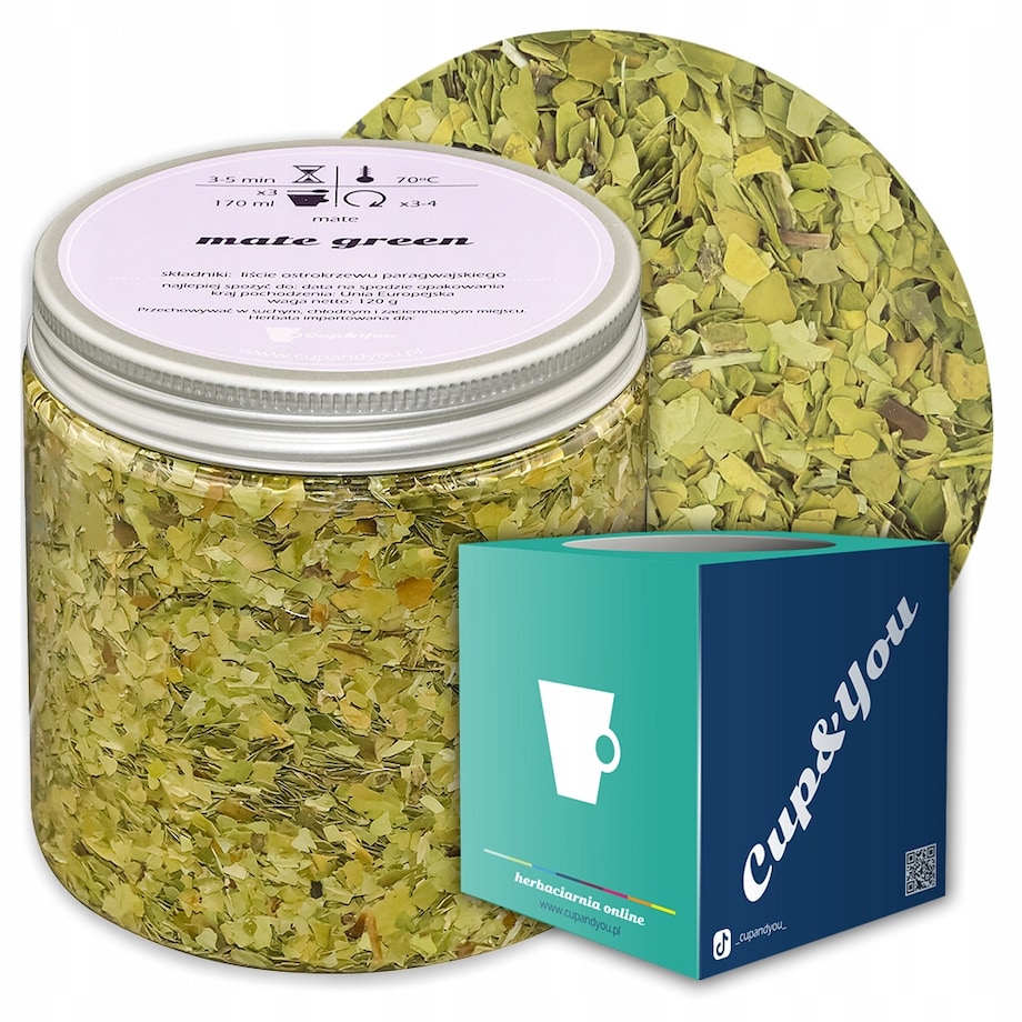 Herbata Yerba Mate GREEN o kwiecistym i pełnym smaku ostrokrzew paragwajski - herbata liściasta sypana mieszanka napar susz - gotowa na prezent upominek