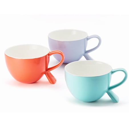 Kubek/miseczka z nóżką koralowy - eleganckie naczynie na kawę herbatę przekąskę, wyjątkowy design