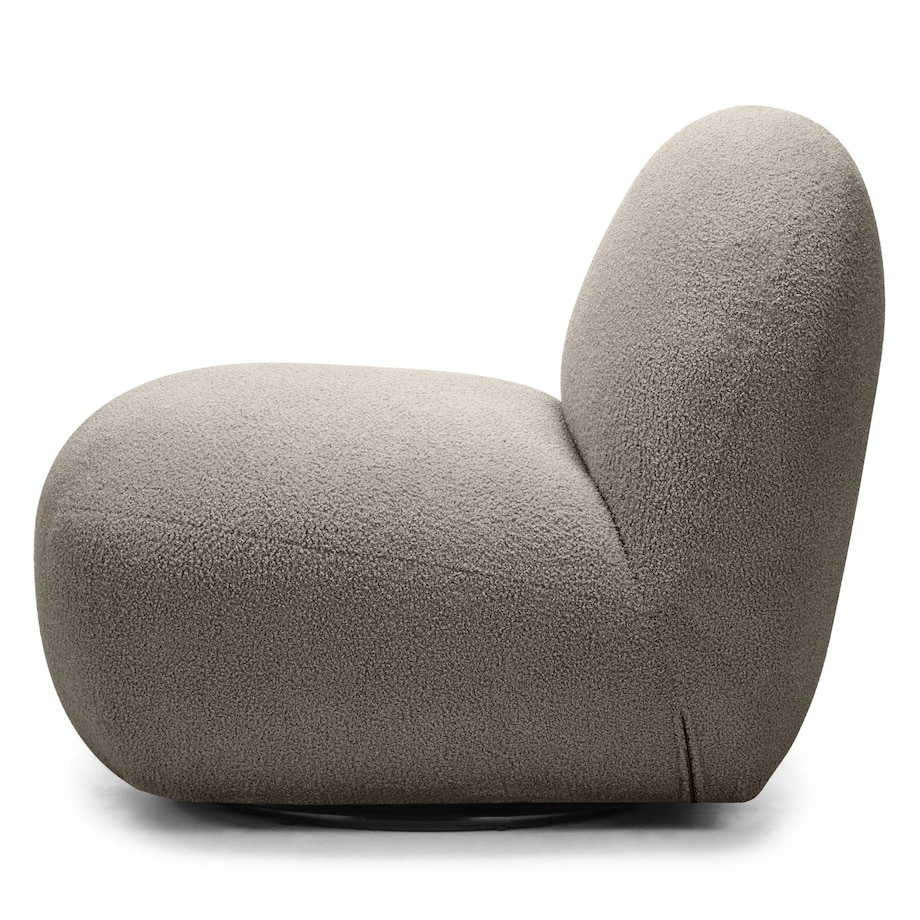 Fotel obrotowy 73x85x85 cm TENNO-3 bouclé brązowo-szary