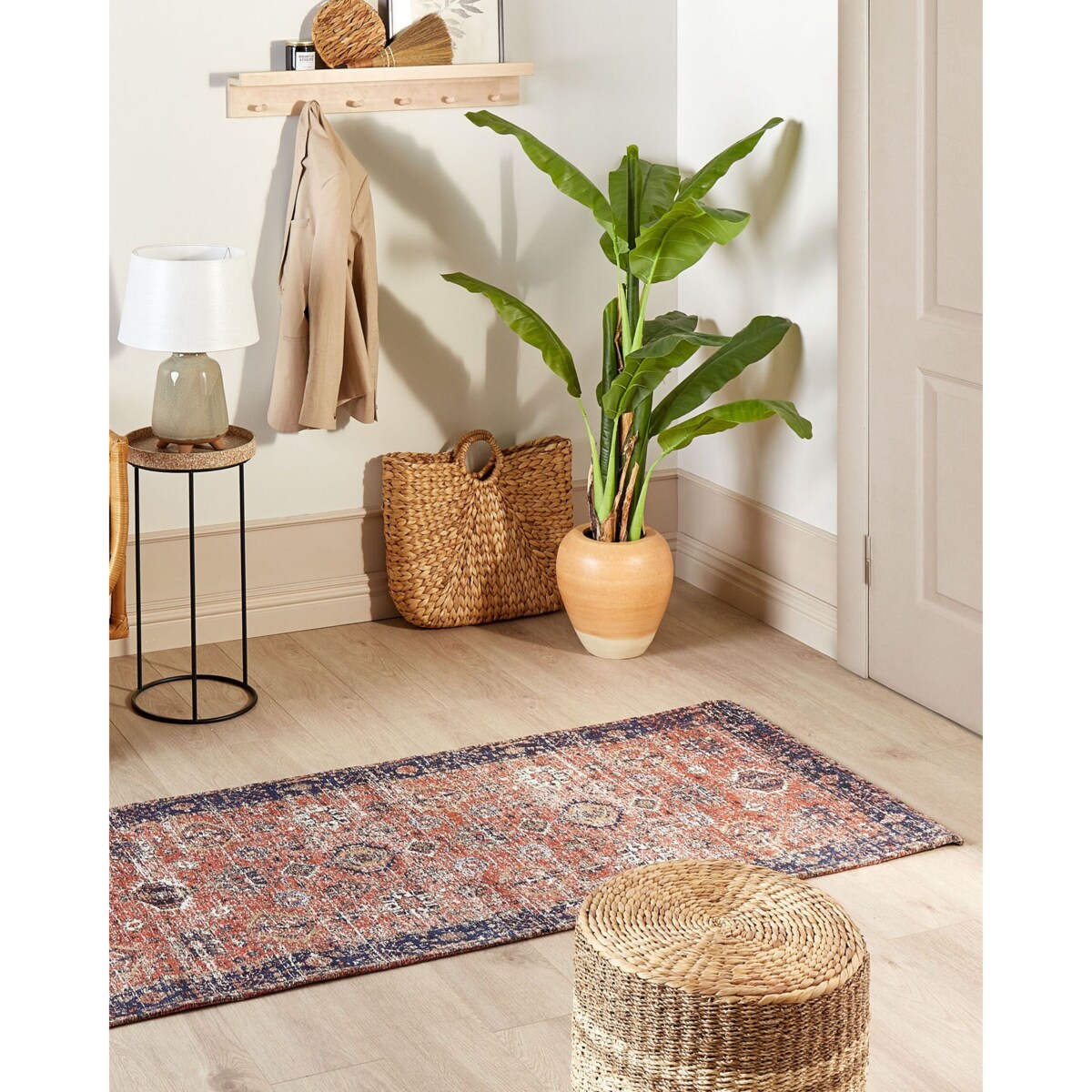 Dywan bawełniany 80 x 300 cm czerwono-niebieski KURIN