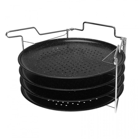 Kinghoff zestaw 4 form do pizzy ze stelażem KH1553