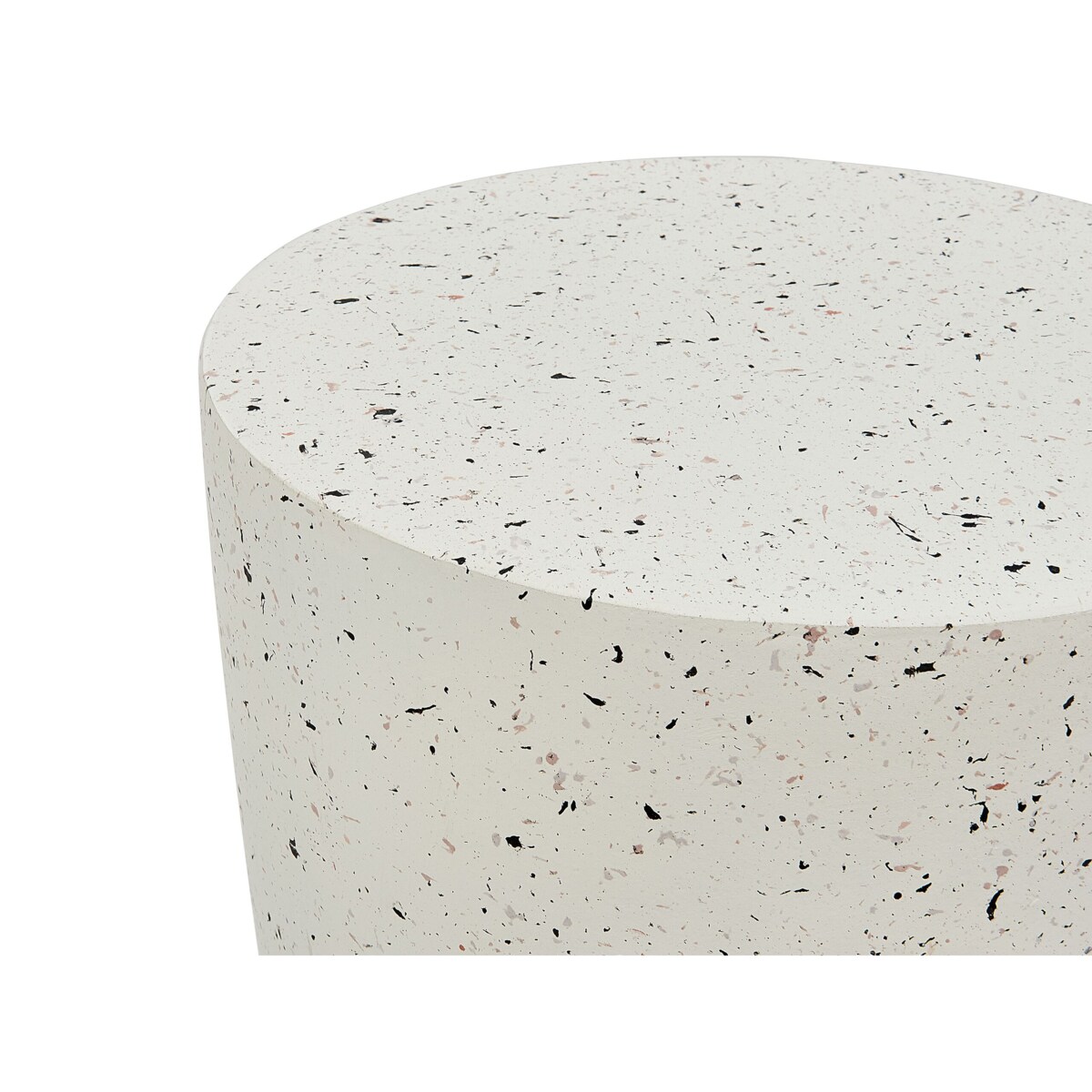 Stolik pomocniczy biały z efektem lastryko EDOLO