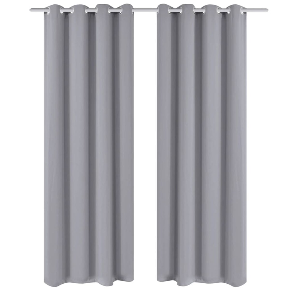 vidaXL Zasłona zaciemniająca z kółkami, 270 x 245 cm, szara