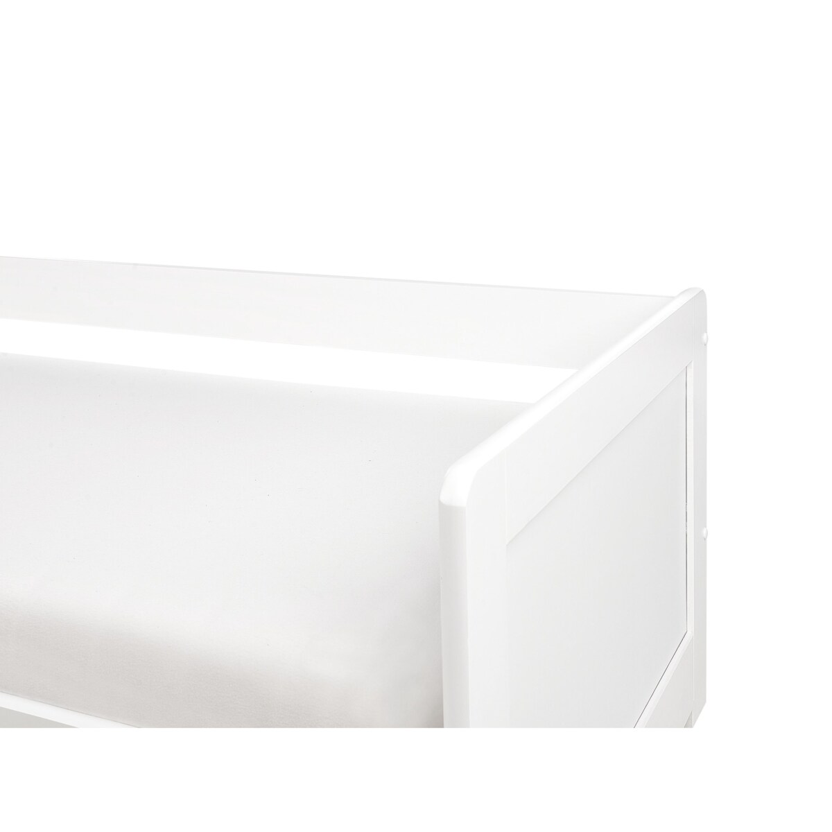 Łóżko wysuwane drewniane 90 x 200 cm białe GRAVELINES