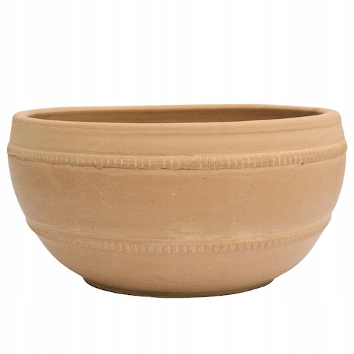 OSŁONKA NA DONICZKĘ 30cm na bonsai płaska duża styl boho gliniana terakota