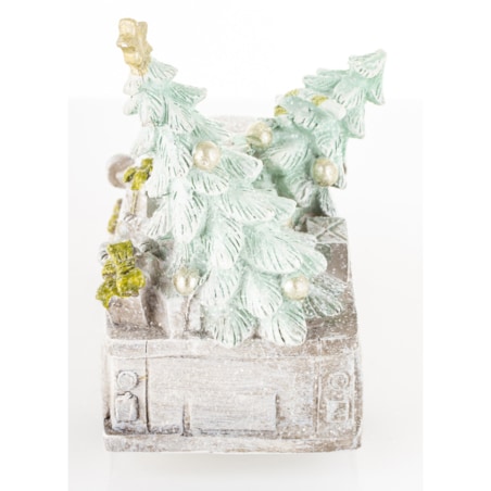 Dekoracja - samochód LED 13x15x8 cm CAMION- 2 para choinek