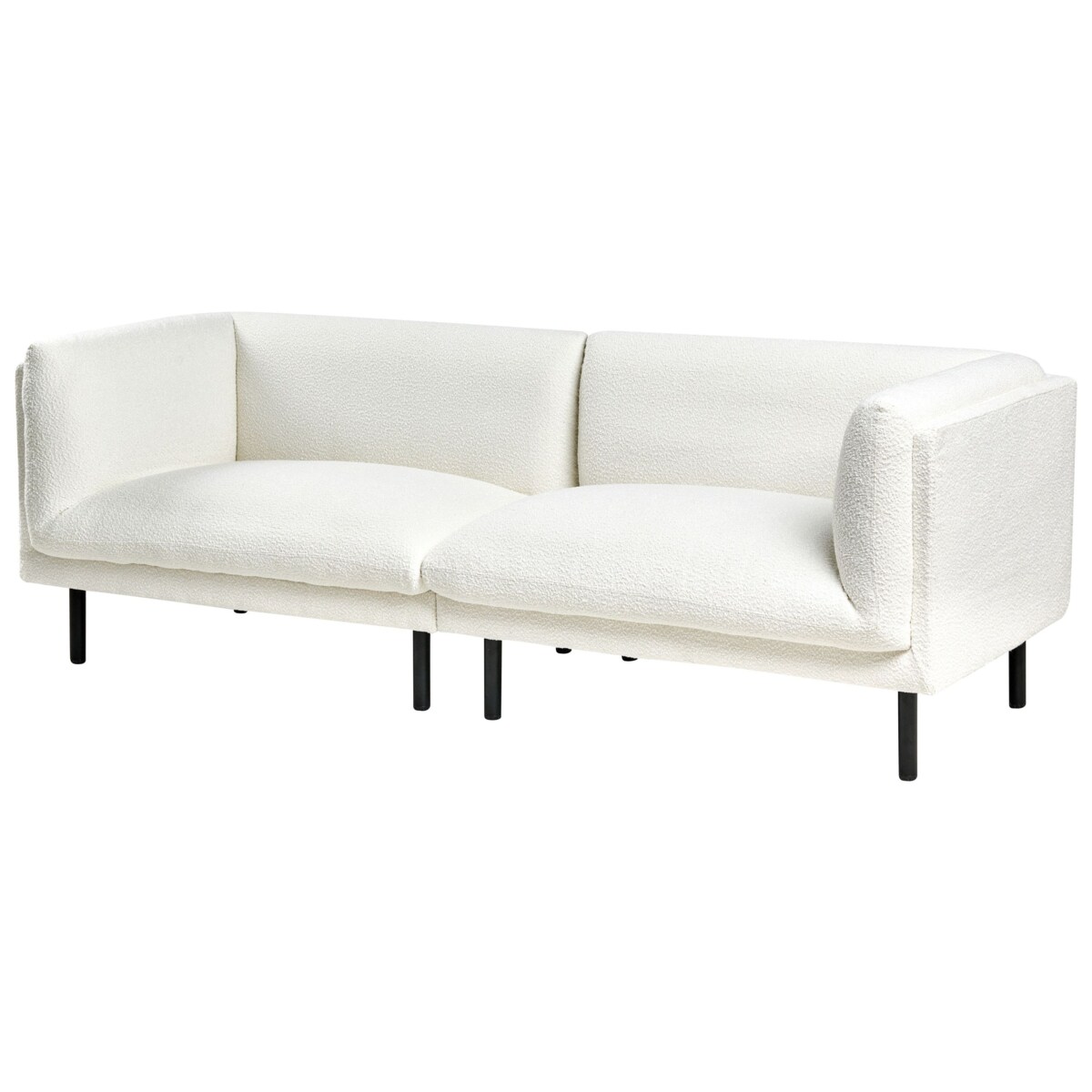 Sofa VORGOD Boucle Złamana biel dla 3 osób