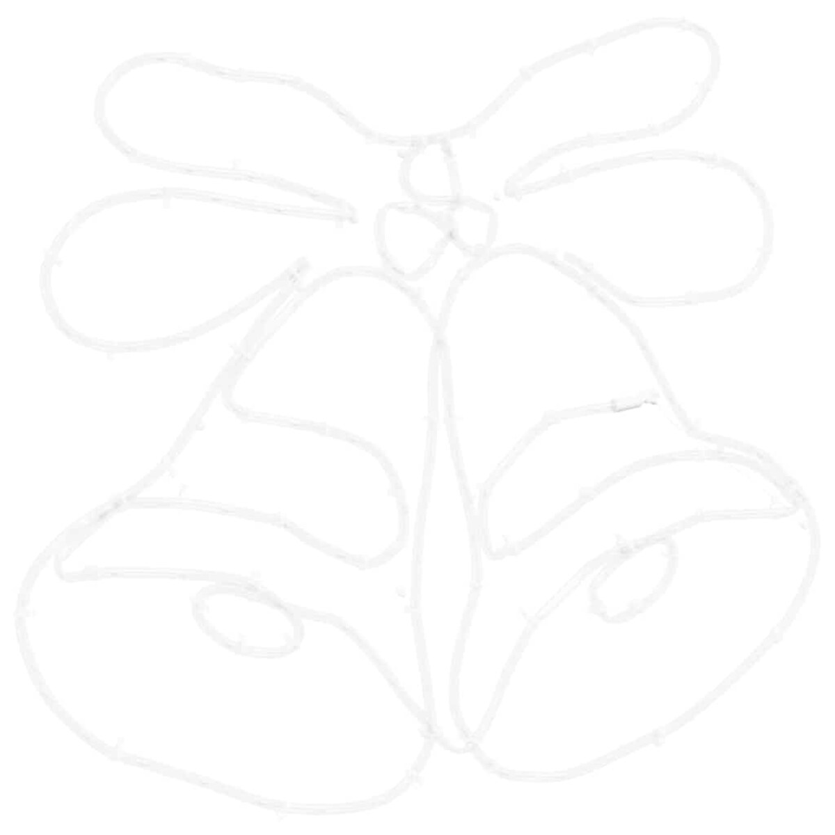 vidaXL Dzwonek Świąteczny Wielokolorowe 56 x 46 cm PVC