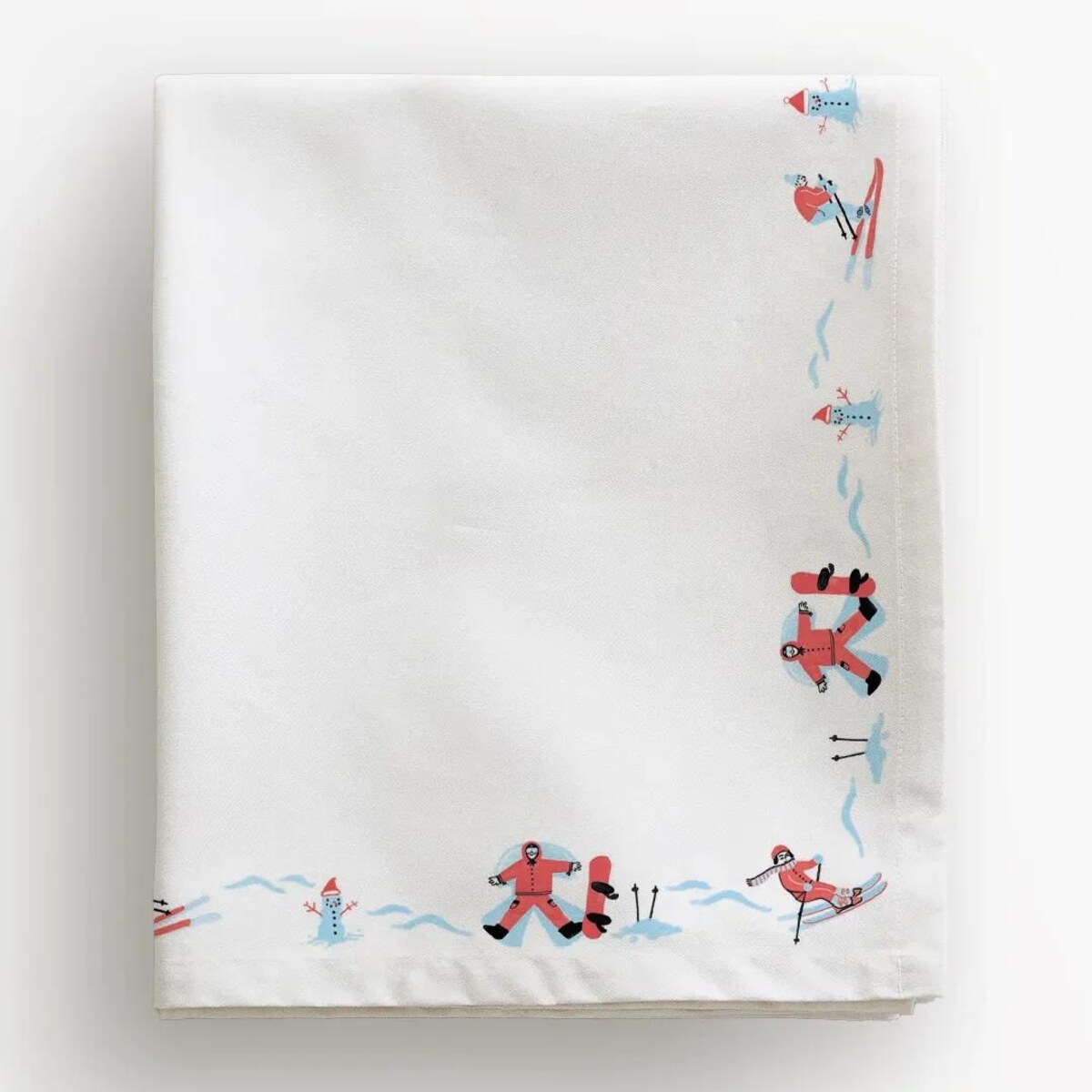Obrus świąteczny - Narciarze 140x320 cm