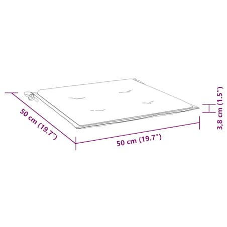 vidaXL Poduszki na krzesła ogrodowe, 6 szt., antracytowe, 50x50x4 cm