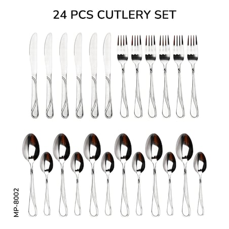 Zestaw sztućców 24 ELE na 6 osób sztućce komplet MASTERPAN MP-8002
