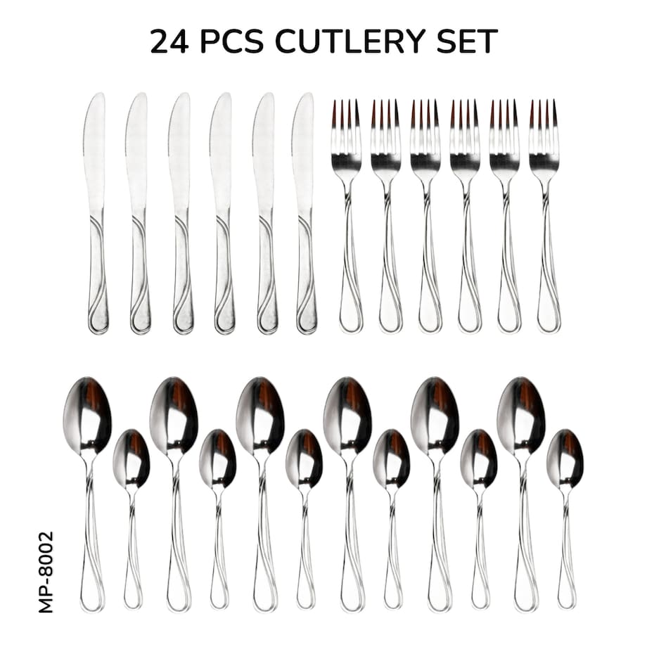 Zestaw sztućców 24 ELE na 6 osób sztućce komplet MASTERPAN MP-8002
