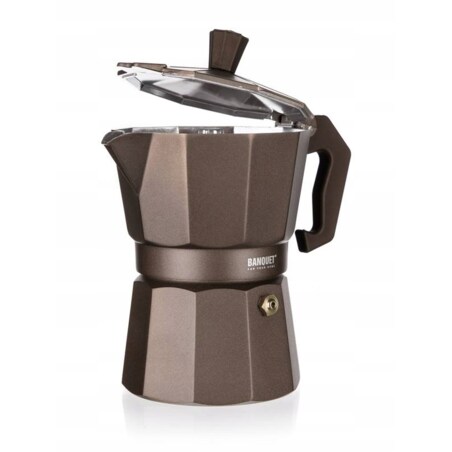 KAWIARKA ZAPARZACZ MOCNEJ KAWY 6 filiżanek BRĄZOWY NA PREZENT espresso