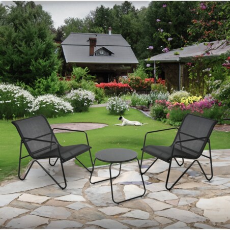 Zestaw mebli ogrodowych, stolik i dwa krzesła