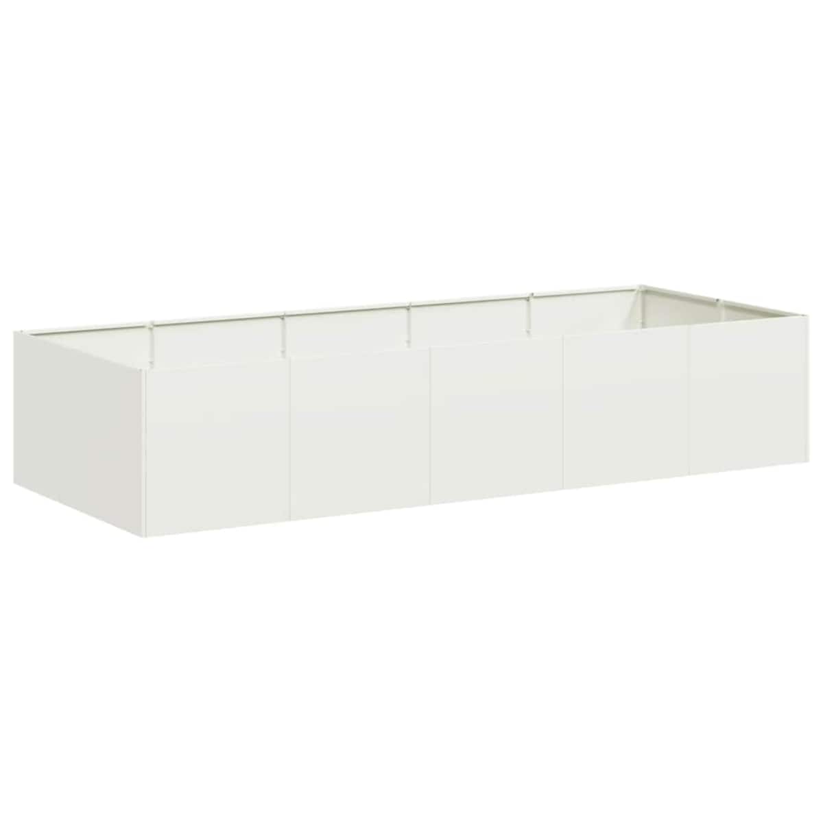 vidaXL Doniczka Biała 200x80x40 cm Stal