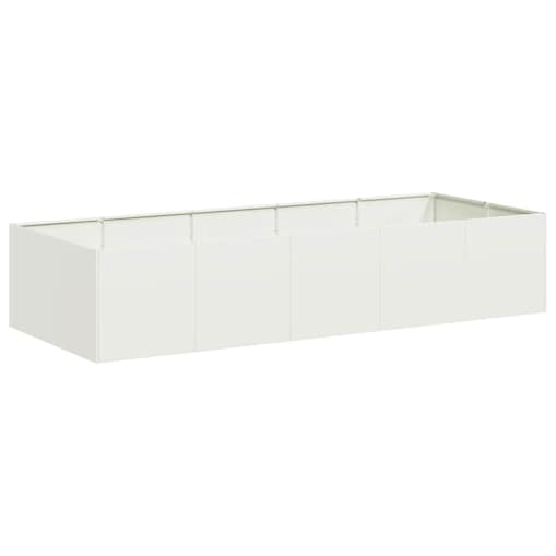 vidaXL Doniczka Biała 200x80x40 cm Stal